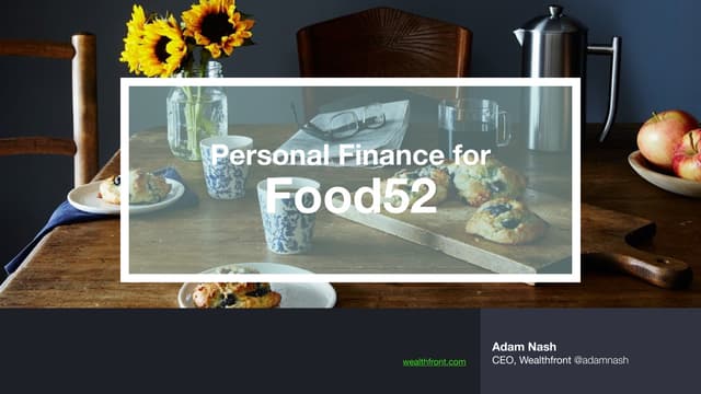 Personal Finance for Food52
