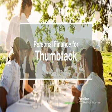 Personal Finance for Thumbtack (July 2015)