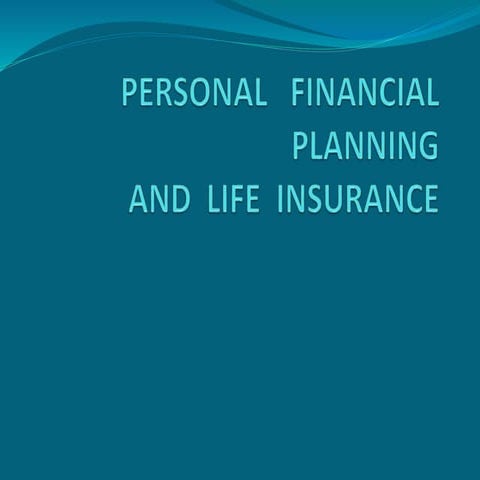 Personal   financial planning