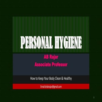 Personal Hygiene Lecture 
