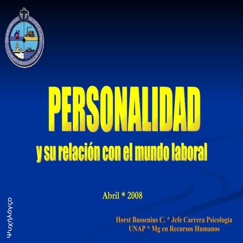 Personalidad y su relación con el trabajo