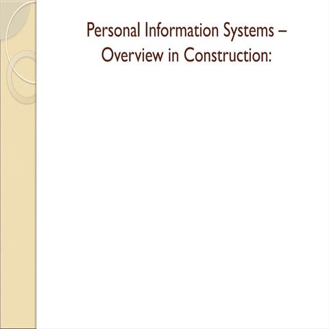 Personal Information Systems powerpoint slides | PPTX