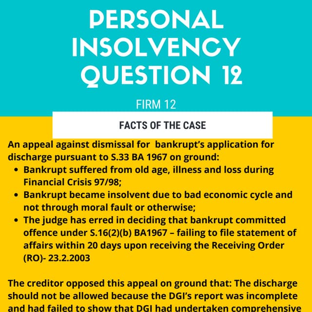PERSONAL INSOLVENCY INFOGRAPHIC