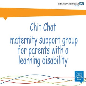 Northampton General Hospital- Chit Chat maternity support group for parents w...