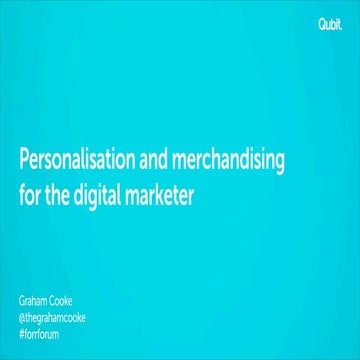 Personalisation and merchandising session