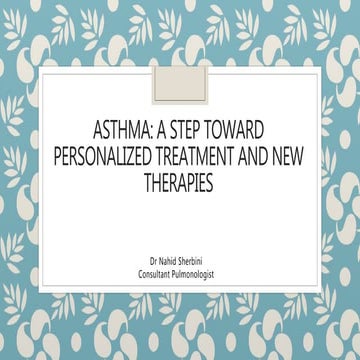 Personalised treatment for asthma