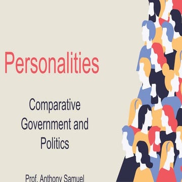 PERSONALITIES.Political and Party system A political system refers to the sec...