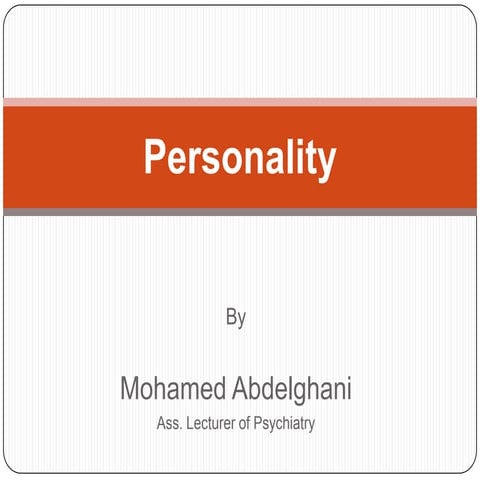 Personality for Undergraduates