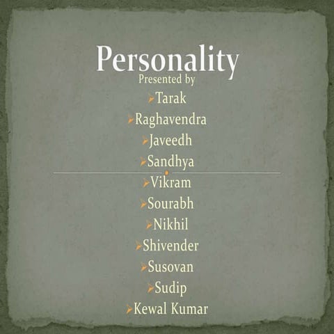 Personality