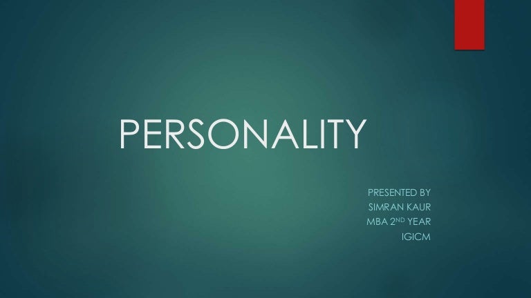 Personality