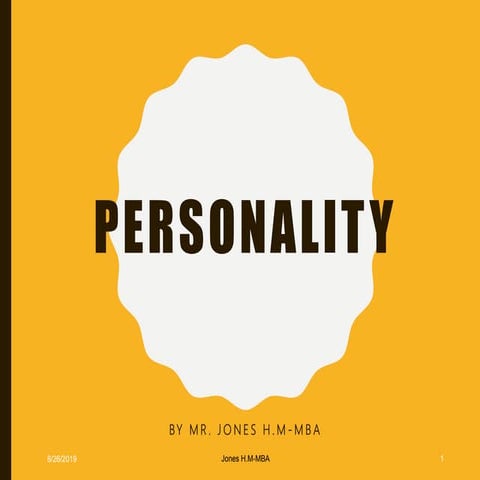 PERSONALITY