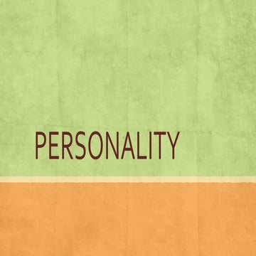 Personality