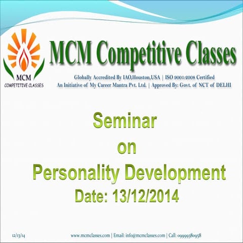 Personality development seminar | personality development classes | spoken en...