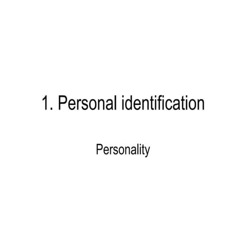 Personality