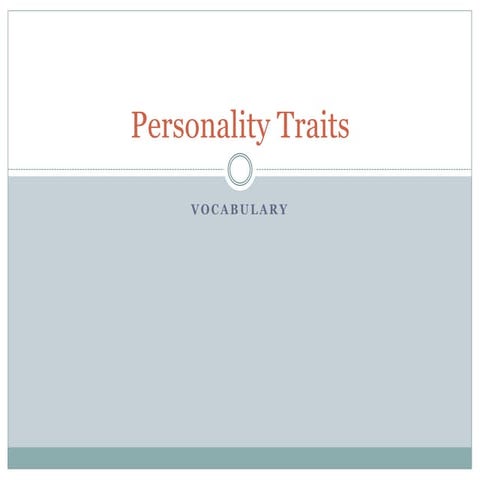 Personality Traits 