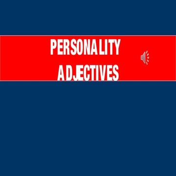 Personality adjectives with voice