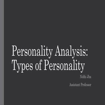 Personality Analysis | PPTX