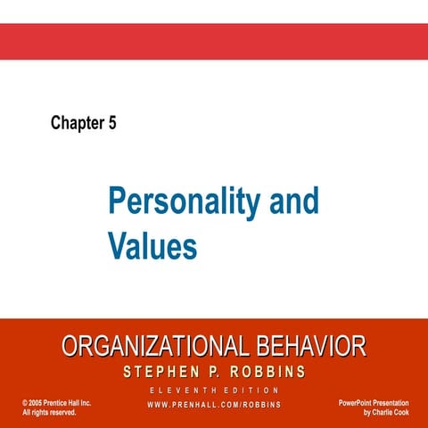 he concept of personality and values in psychology
