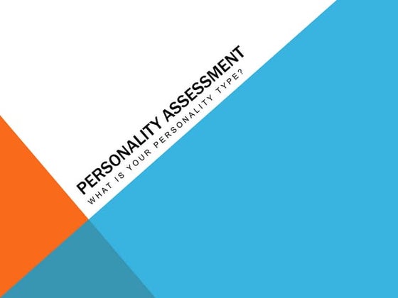 Personality Assessment... | PPT