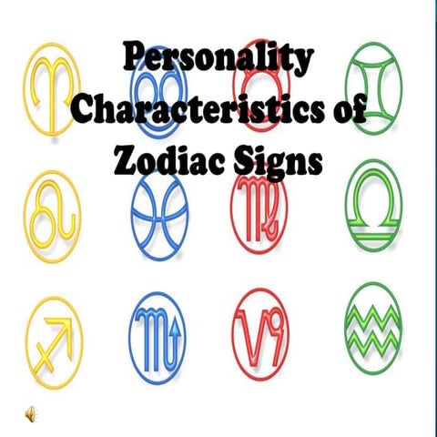 Personality characteristics of zodiac signs