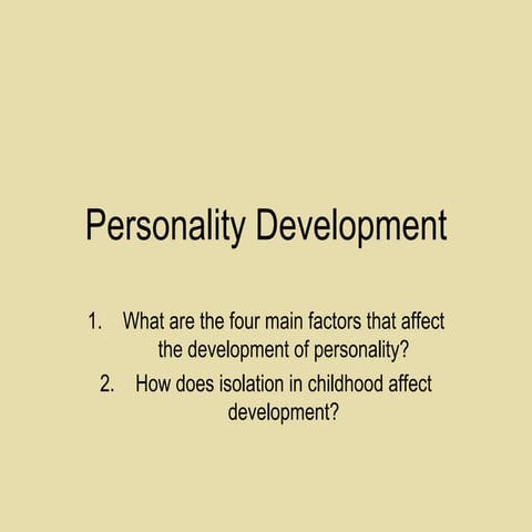 Personality Development