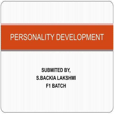Personality development