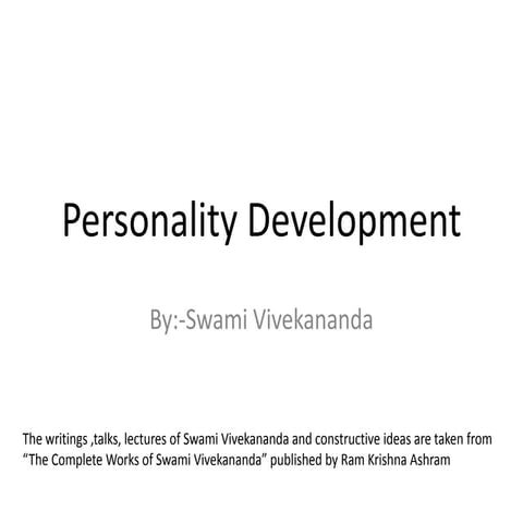 Personality development