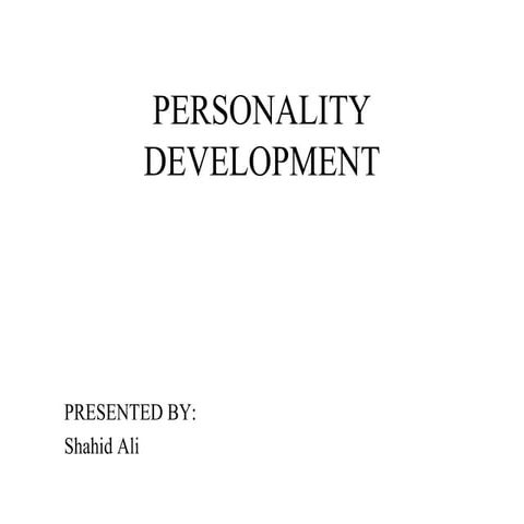 Personality development