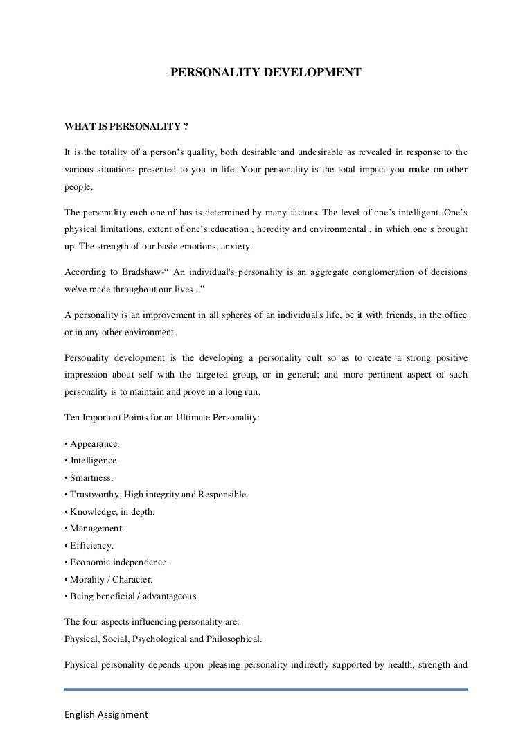 Personality Development