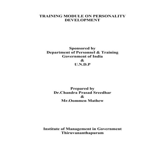 Personality development