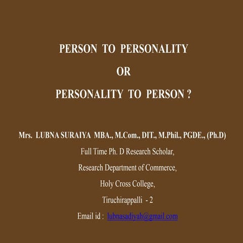 Personality Development