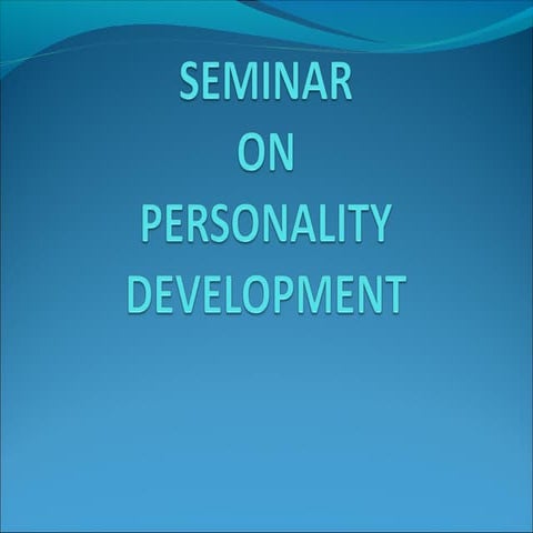 Personality development | PPT