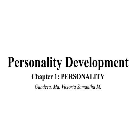 Personality Development 