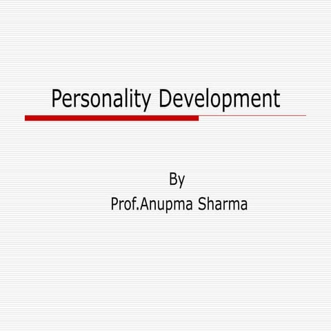 Personality development by anupma sharma