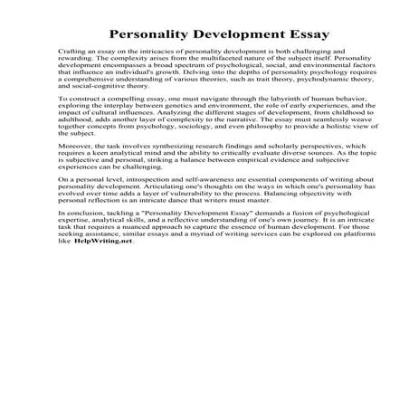 Personality Development Essay.pdfPersonality Development Essay