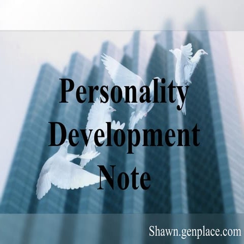 Personality Development Notes