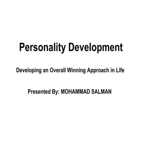 Personality development pgc jhang