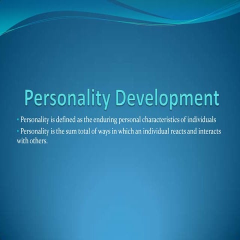 Personality development presentation