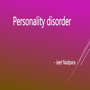 Personality disorder 