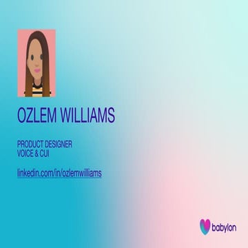 Personality For Voice by Ozlem Williams