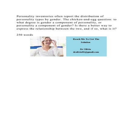 Personality inventories often report the distribution of personality.docx