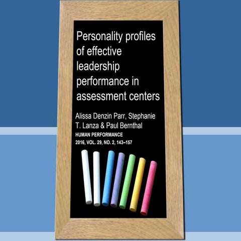Personality Profiles of Effective Leadership