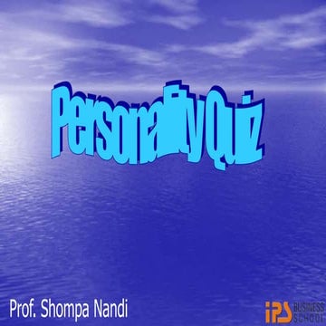 Personality quiz