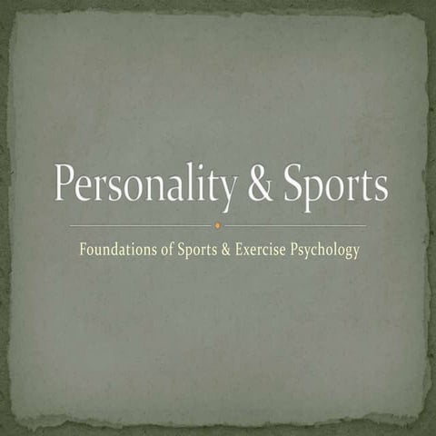 Personality &  sports 