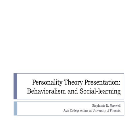 Personality Theory Presentation