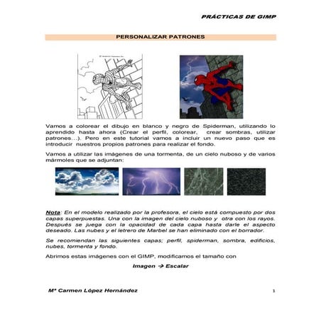 Personalizar patrones