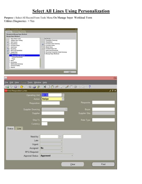 Personalization select all record from menu for manage buyer work load