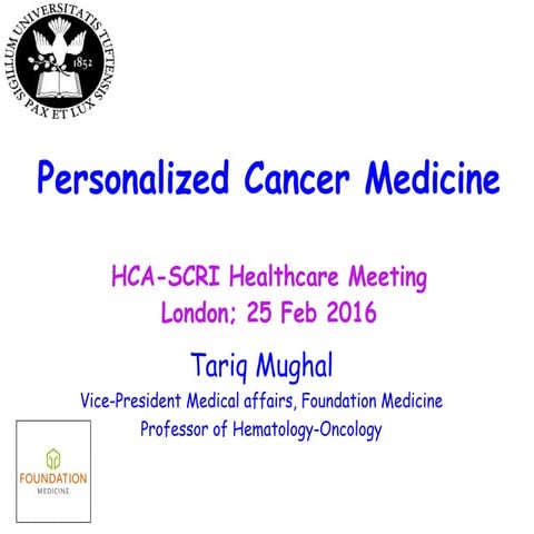 Question of Quality Conference 2016 - Personalized Cancer Medicine