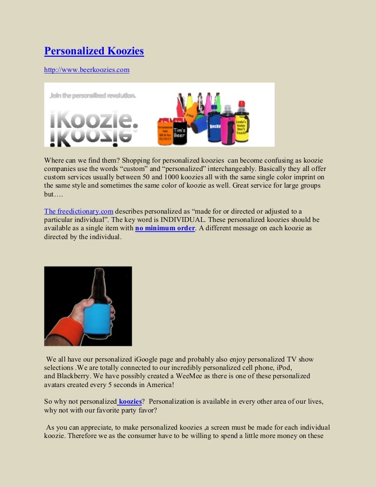 custom koozies low minimum