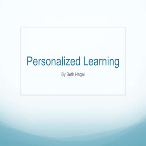 Personalized learning